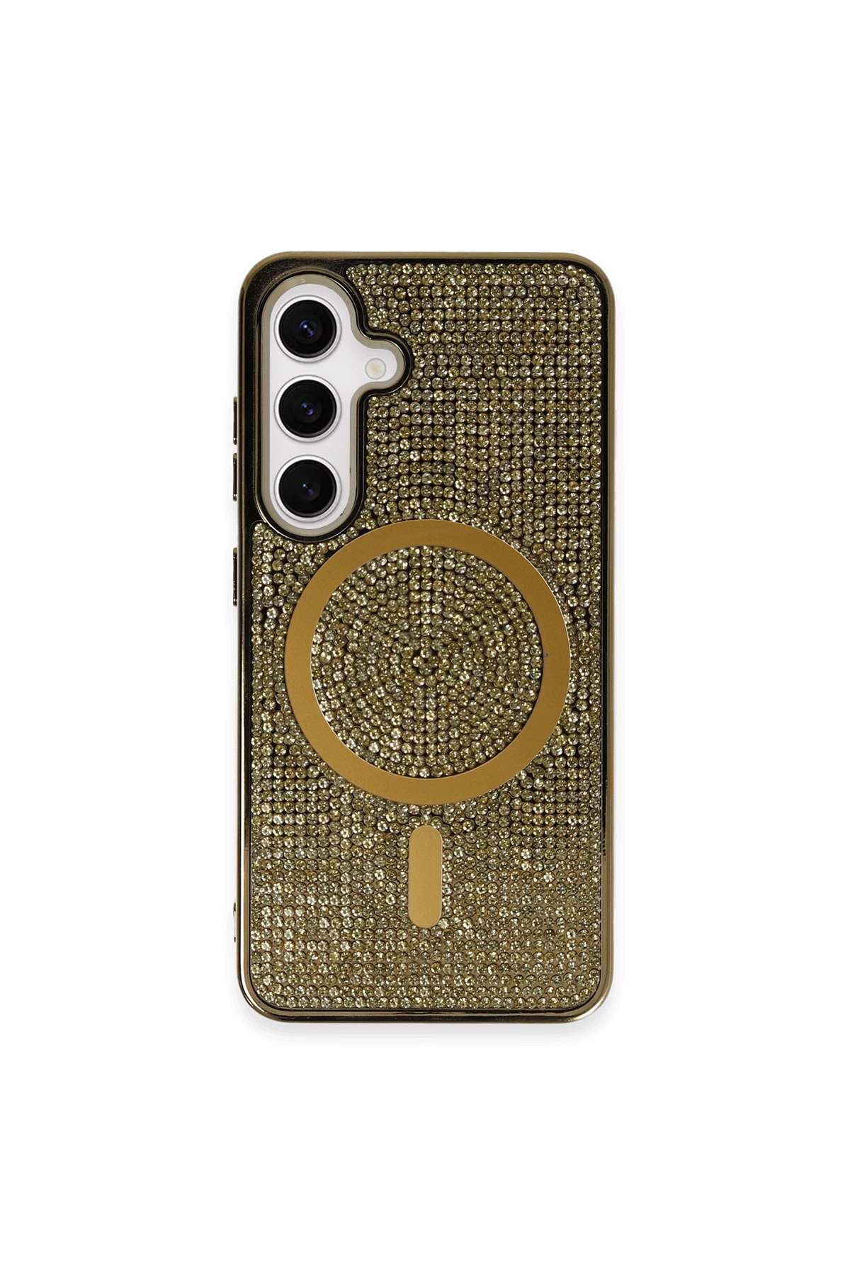  Samsung Galaxy S24 Kılıf Diamond Magsafe Kapak - Gold