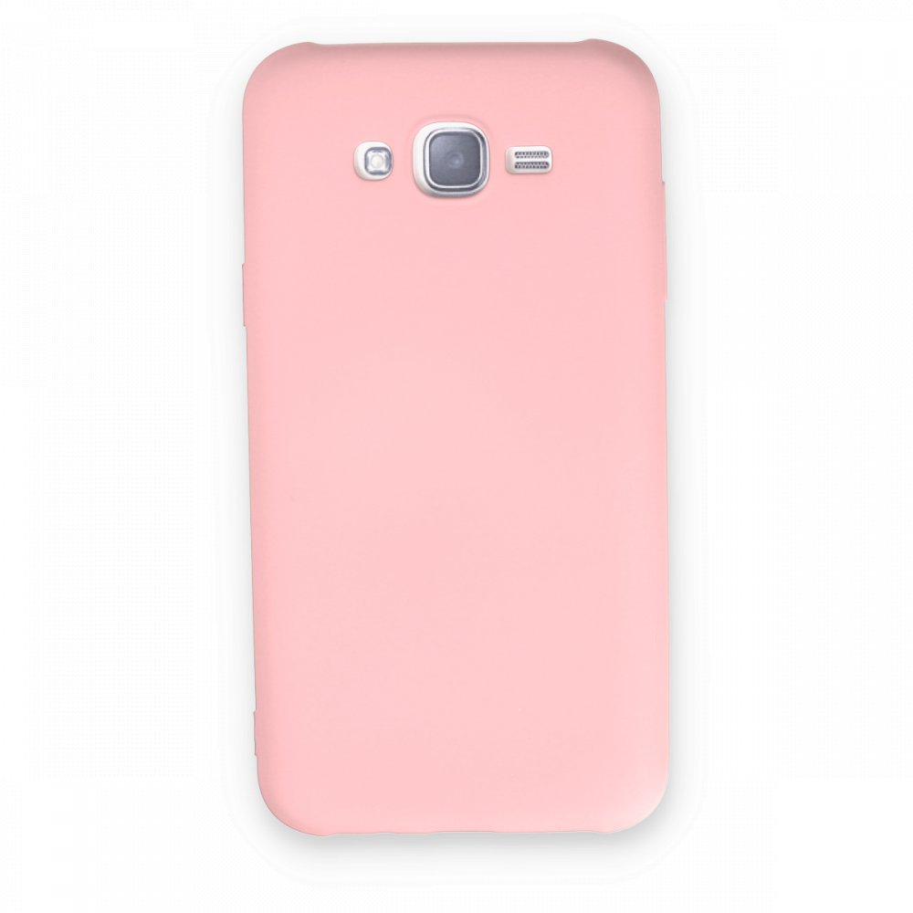 Samsung Galaxy J7 Kılıf Nano içi Kadife Silikon - Pudra Samsung Galaxy J7 Kılıf Nano içi Kadife Silikon - Pudra