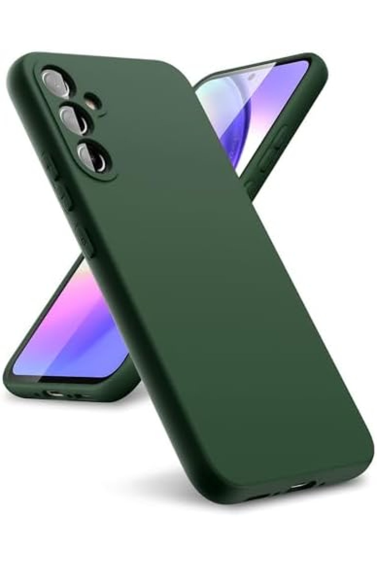  Samsung Galaxy A24 4G Kılıf First Silikon - Koyu Yeşil
