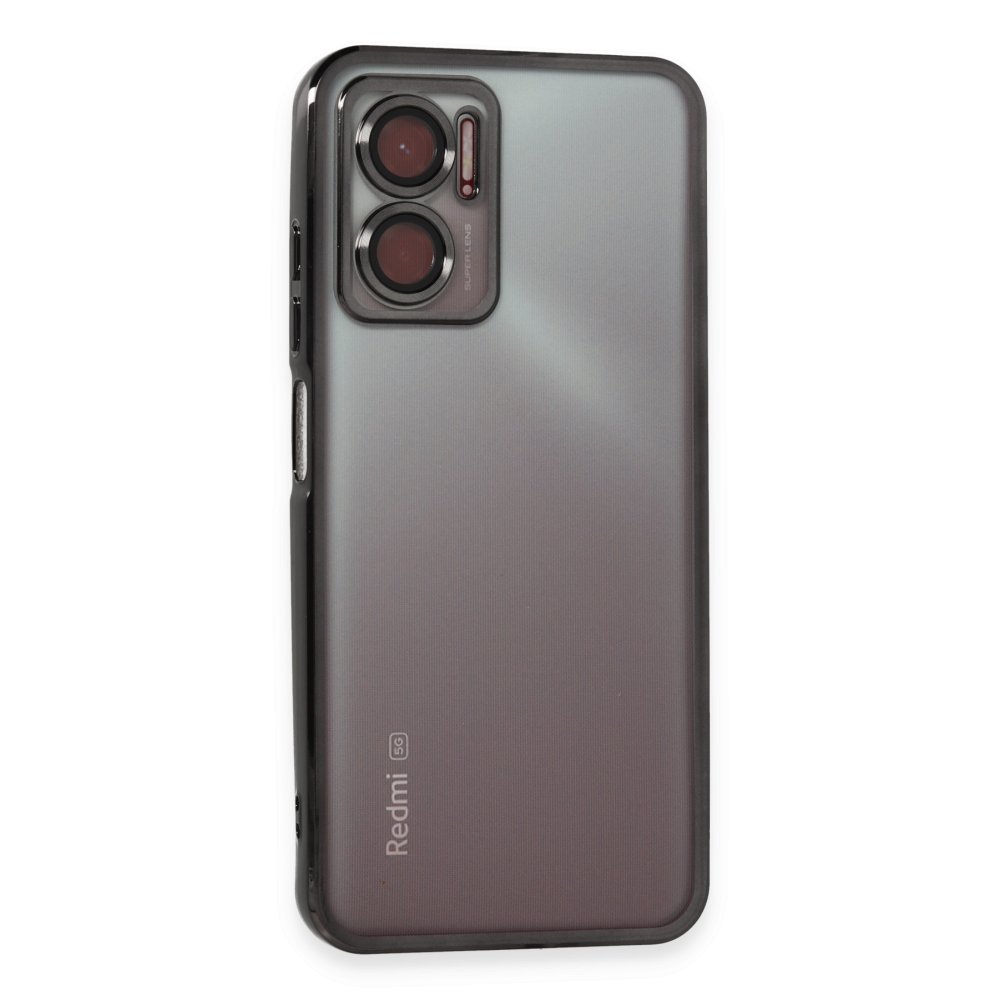 Redmi 10 5G Kılıf Razer Lensli Silikon - Siyah