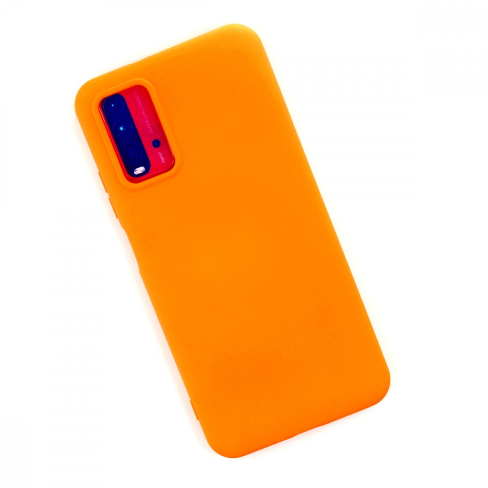 Redmi 9T Kılıf Nano içi Kadife Silikon - Turuncu