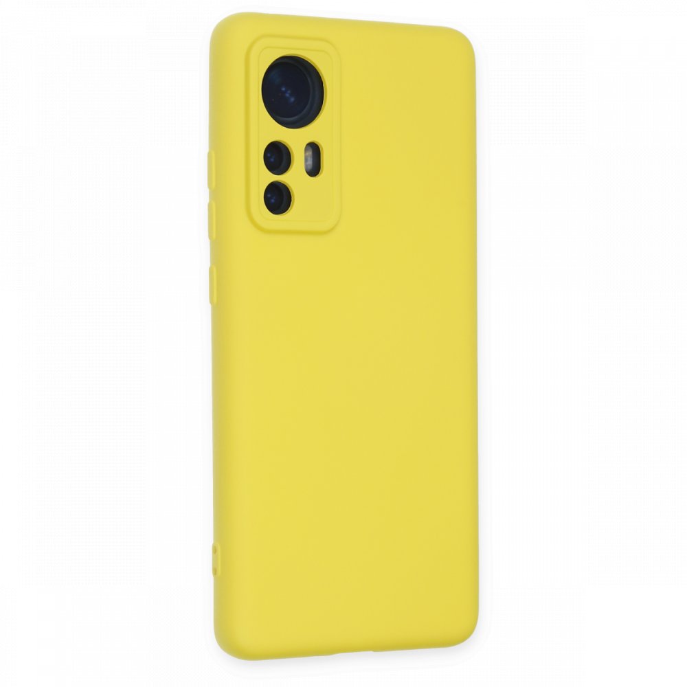  Xiaomi Mi 12 Kılıf Nano içi Kadife Silikon - Sarı