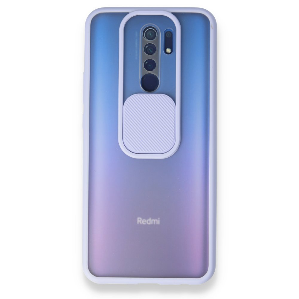 Redmi 9 Kılıf Palm Buzlu Kamera Sürgülü Silikon - Lila Redmi 9 Kılıf Palm Buzlu Kamera Sürgülü Silikon - Lila