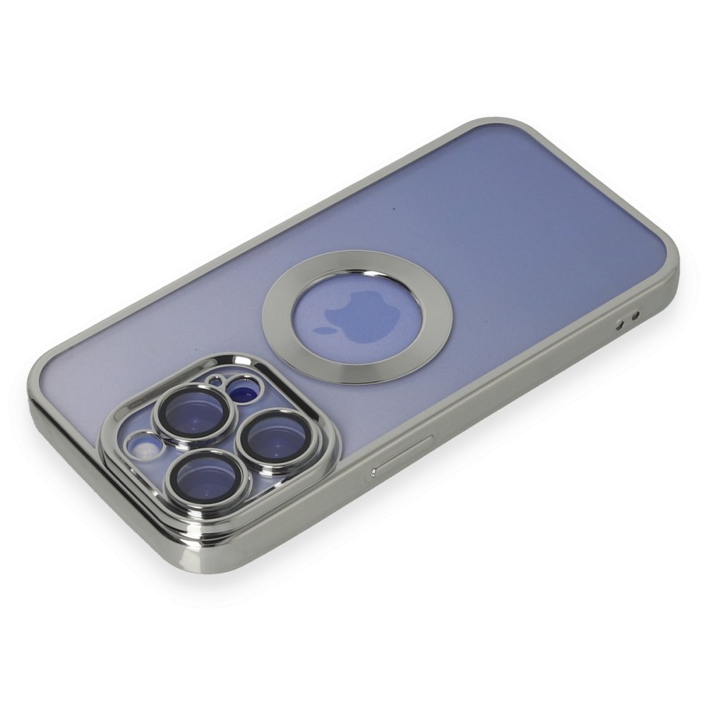  iPhone 15 Pro Kılıf Slot Silikon - Gümüş