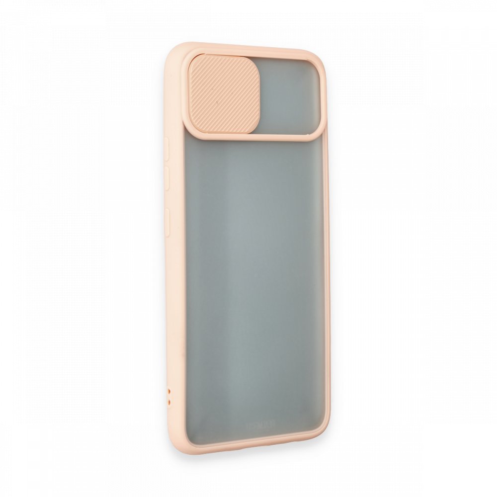 Realme C11 Kılıf Palm Buzlu Kamera Sürgülü Silikon - Pembe  Realme C11 Kılıf Palm Buzlu Kamera Sürgülü Silikon - Pembe