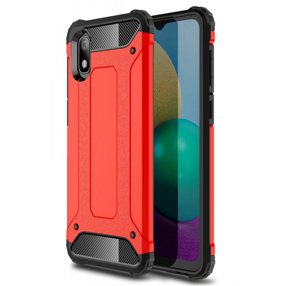  Samsung Galaxy A01 Core Kılıf Tank Silikon Kapak - Kırmızı