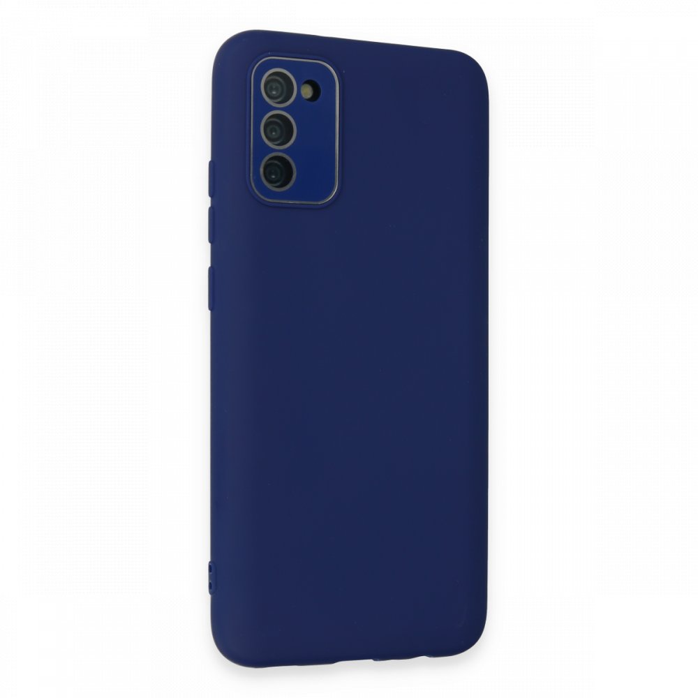 Samsung Galaxy A02S Kılıf Lansman Glass Kapak - Sky Blue Samsung Galaxy A02S Kılıf Lansman Glass Kapak - Sky Blue