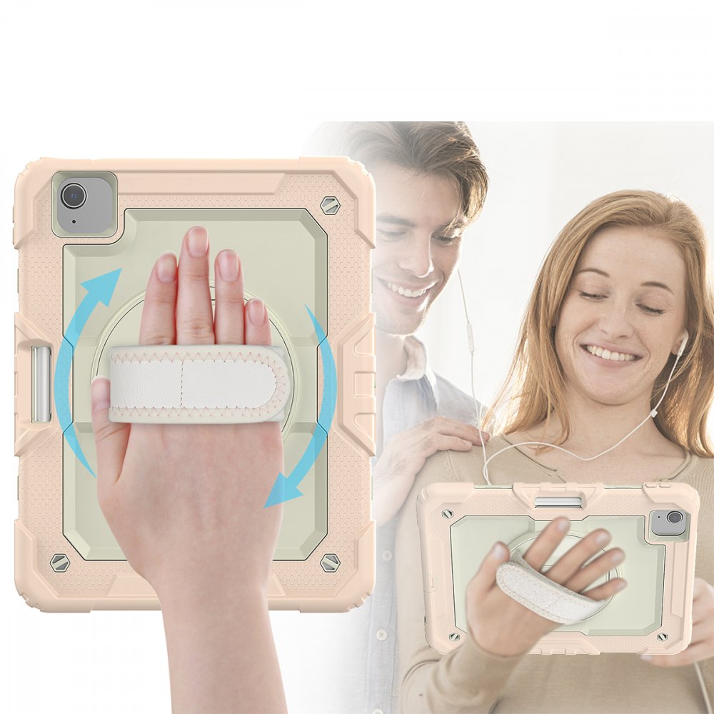  iPad Air 4 10.9 Kılıf Strap New Tablet Kapak - Pembe