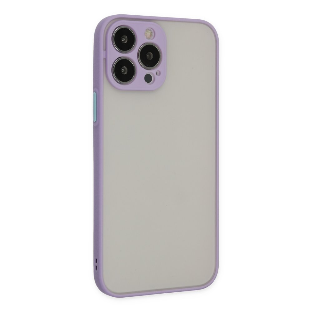 iPhone 15 Pro Kılıf Montreal Silikon Kapak - Mor