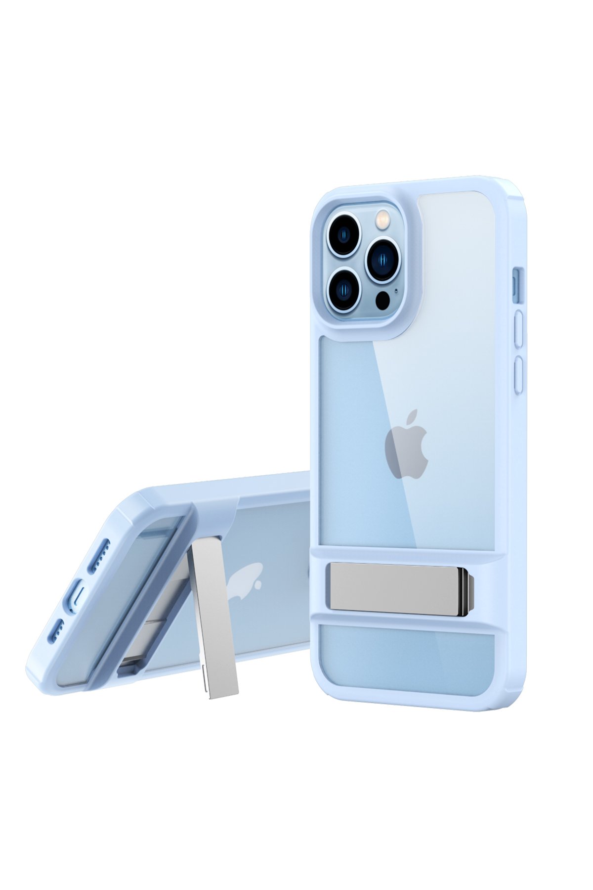  iPhone 13 Pro Max Kılıf Rolet Stand Kapak - Sierra Blue