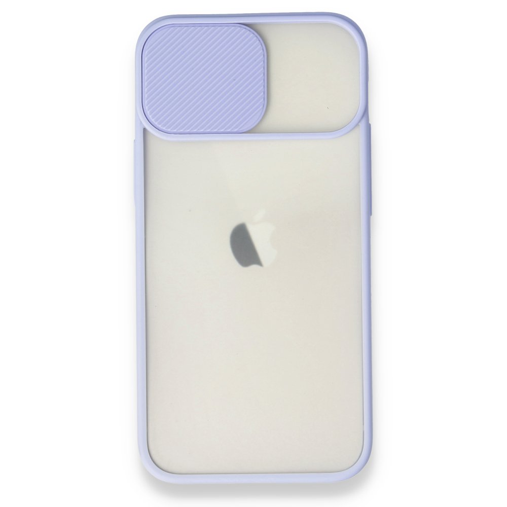  iPhone 11 Kılıf Palm Buzlu Kamera Sürgülü Silikon - Lila