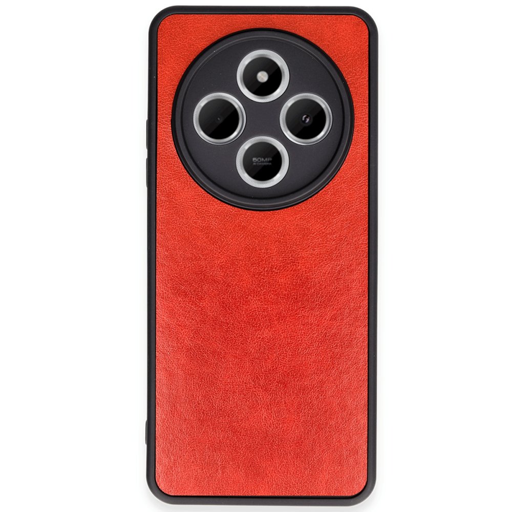 Redmi 14C Kılıf Aras Deri Kapak - Kırmızı Redmi 14C Kılıf Aras Deri Kapak - Kırmızı
