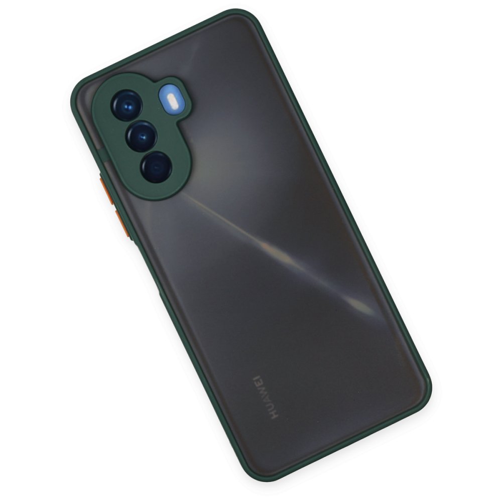 Huawei Nova Y70 Kılıf Montreal Silikon Kapak - Yeşil Huawei Nova Y70 Kılıf Montreal Silikon Kapak - Yeşil
