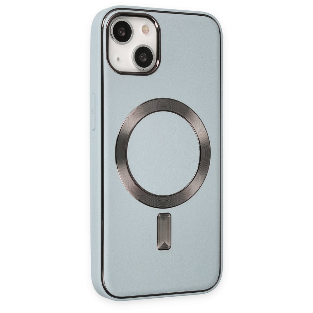 iPhone 14 Kılıf Coco Deri Magneticsafe Silikon - Sierra Blue iPhone 14 Kılıf Coco Deri Magneticsafe Silikon - Sierra Blue