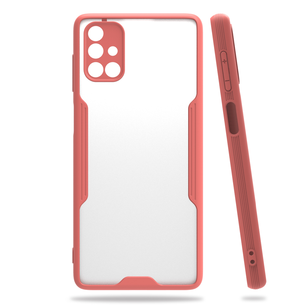  Samsung Galaxy M51 Kılıf Platin Silikon - Pembe