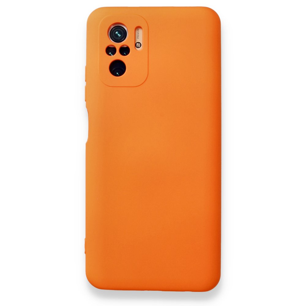 Redmi Note 10S Kılıf Nano içi Kadife Silikon - Turuncu