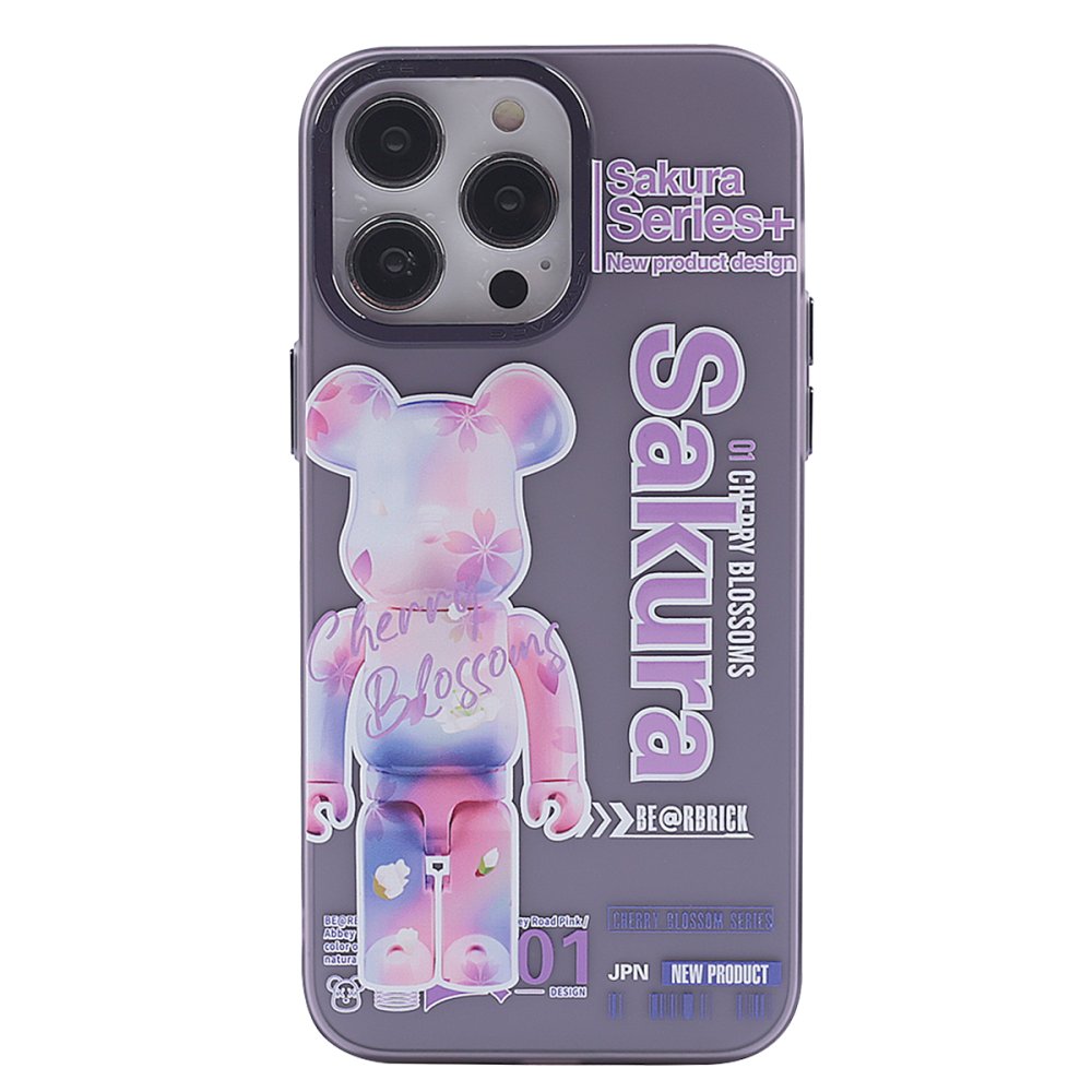  iPhone 14 Pro Max Kılıf Prada Desenli Kapak - Prada Mor - 1