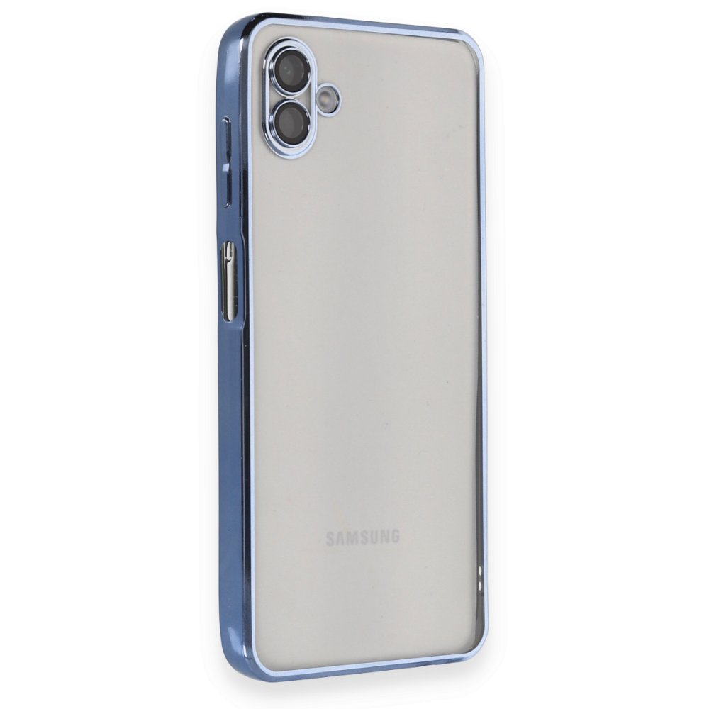  Samsung Galaxy A04 Kılıf Razer Lensli Silikon - Açık Mavi