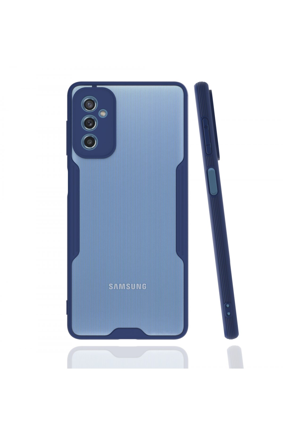  Samsung Galaxy M52 5G Kılıf Platin Silikon - Lacivert