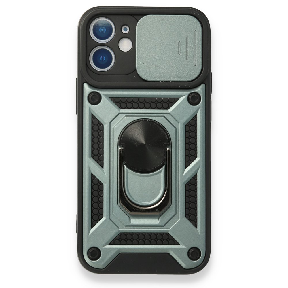 iPhone 11 Kılıf Pars Lens Yüzüklü Silikon - Yeşil iPhone 11 Kılıf Pars Lens Yüzüklü Silikon - Yeşil