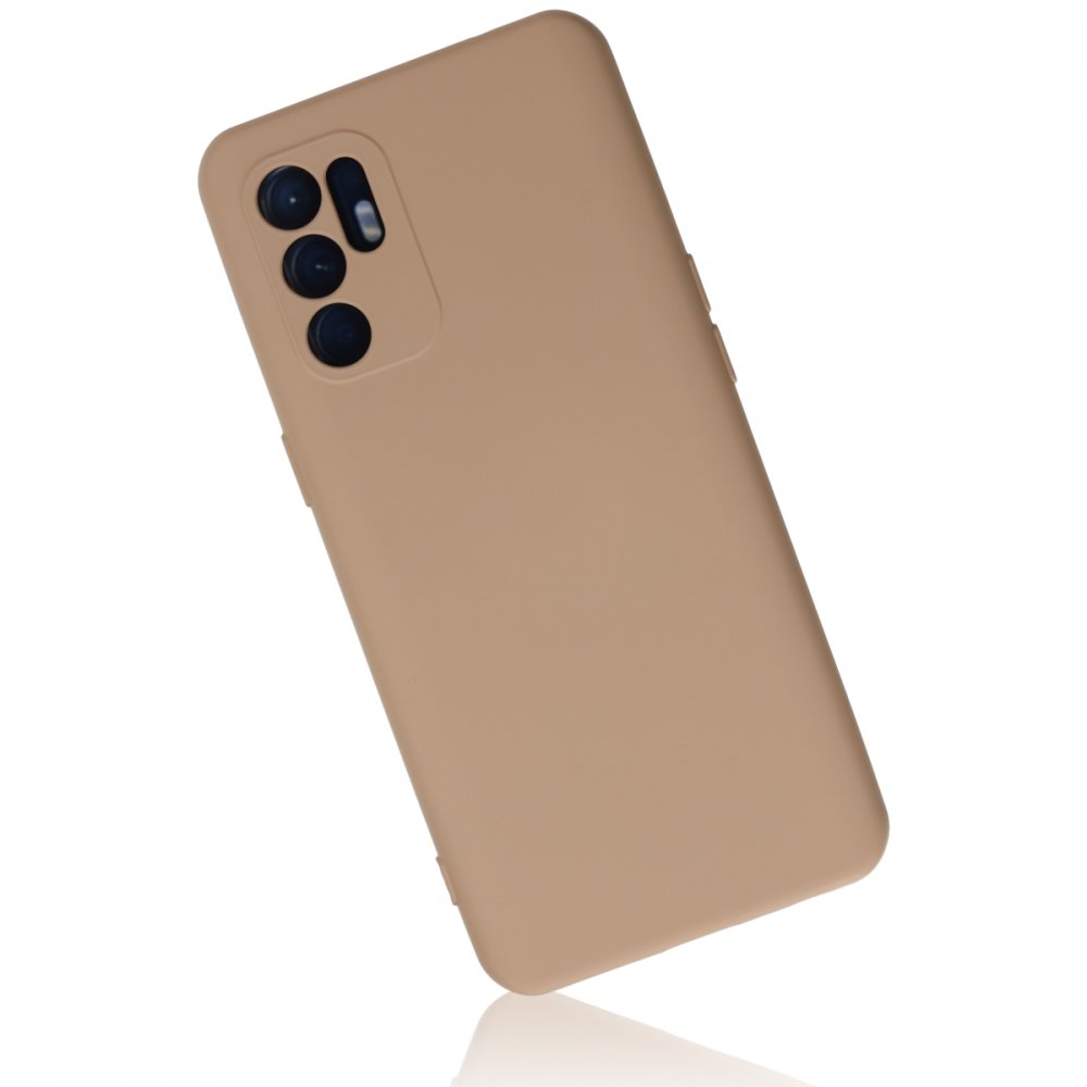  Oppo Reno 6 Kılıf Nano içi Kadife Silikon - Pudra