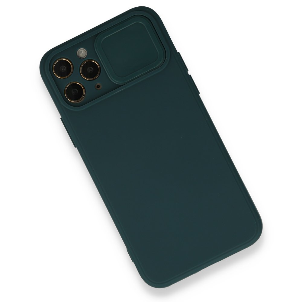  iPhone 11 Pro Max Kılıf Color Lens Silikon - Yeşil