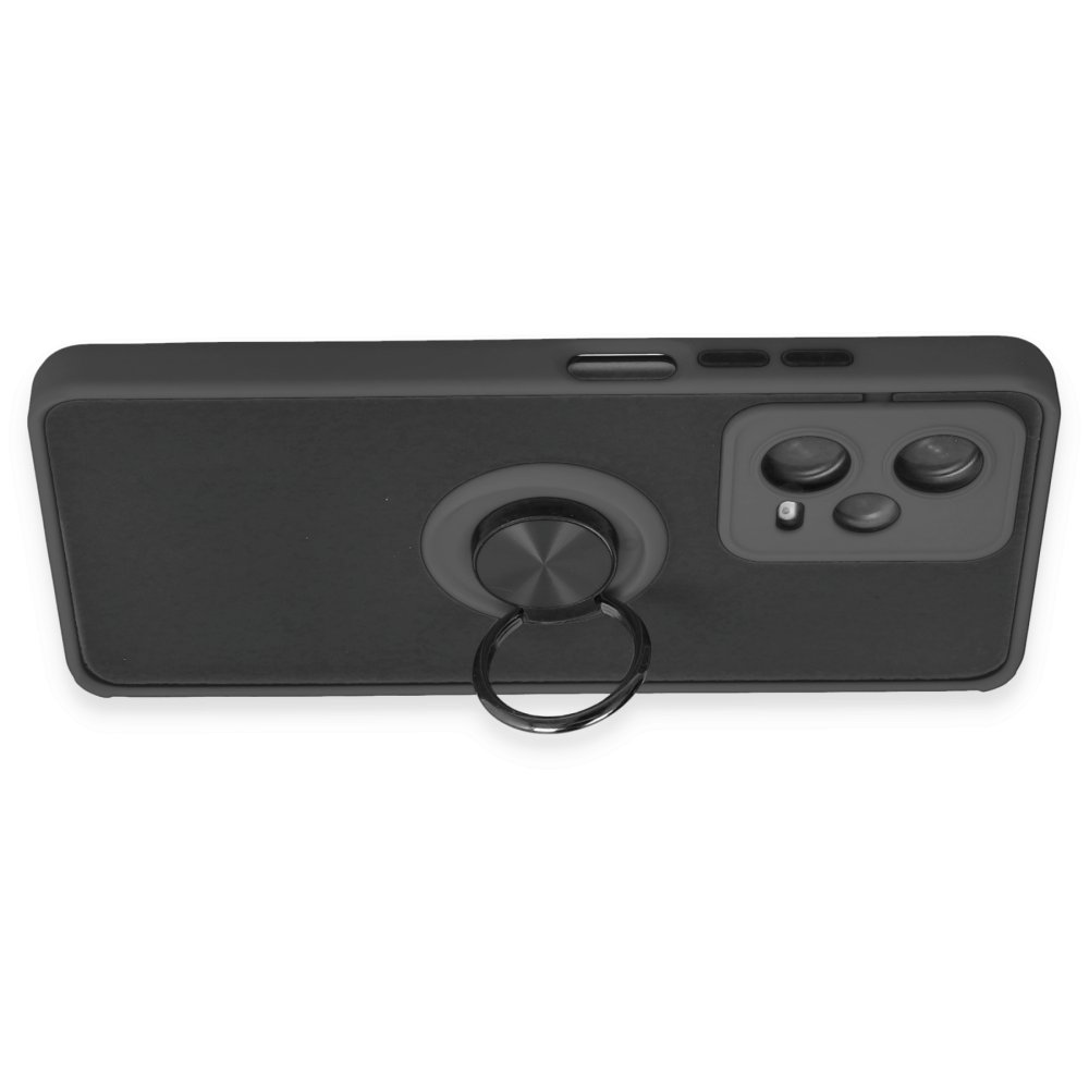 Redmi Note 12 5G Kılıf Montreal Yüzüklü Silikon Kapak - Siyah Redmi Note 12 5G Kılıf Montreal Yüzüklü Silikon Kapak - Siyah