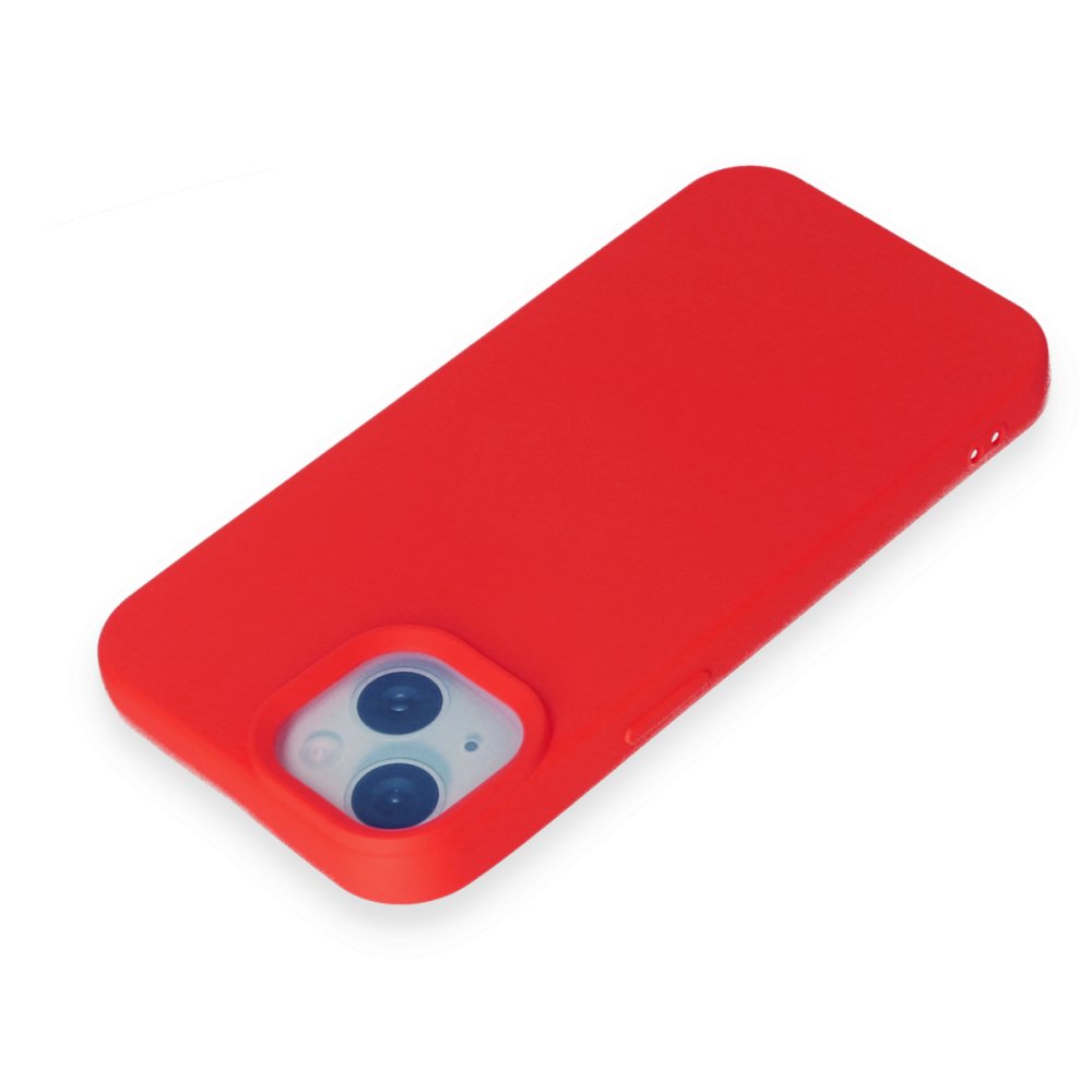  iPhone 15 Kılıf Nano içi Kadife Silikon - Kırmızı