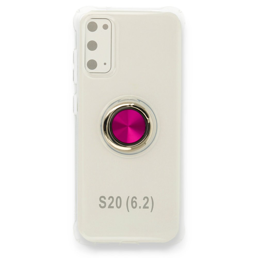  Samsung Galaxy S20 Kılıf Gros Yüzüklü Silikon - Pembe