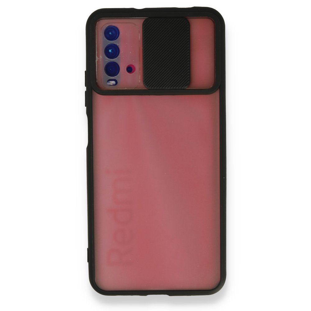 Redmi 9T Kılıf Palm Buzlu Kamera Sürgülü Silikon - Siyah