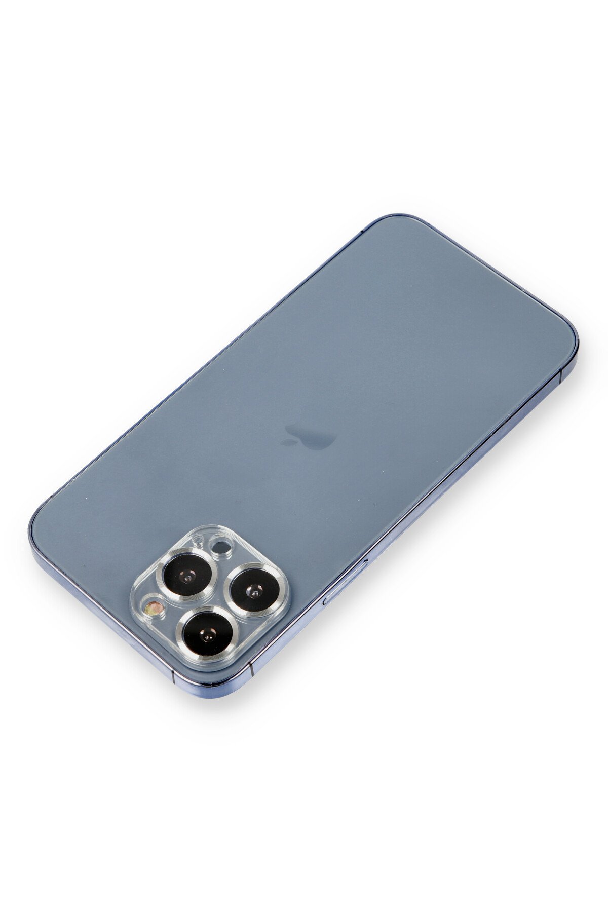 iPhone 12 Pro Metal Kamera Lens Koruma Cam - Gümüş iPhone 12 Pro Metal Kamera Lens Koruma Cam - Gümüş