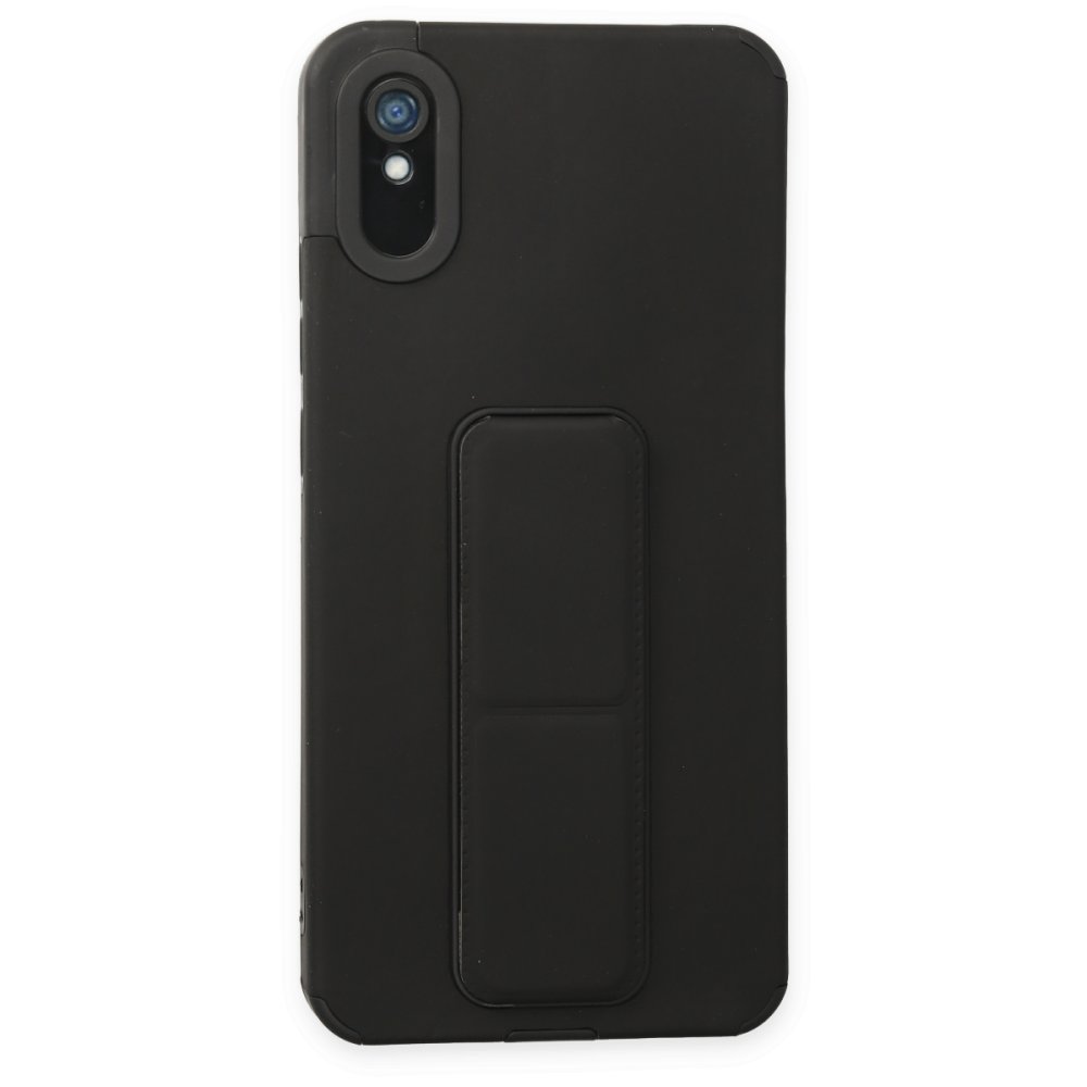 Redmi 9A Kılıf Mega Standlı Silikon - Siyah Redmi 9A Kılıf Mega Standlı Silikon - Siyah