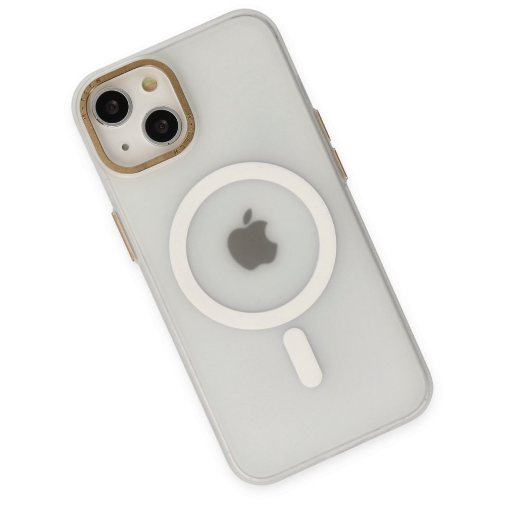  iPhone 15 Kılıf Lodos Magneticsafe Mat Kapak - Şeffaf