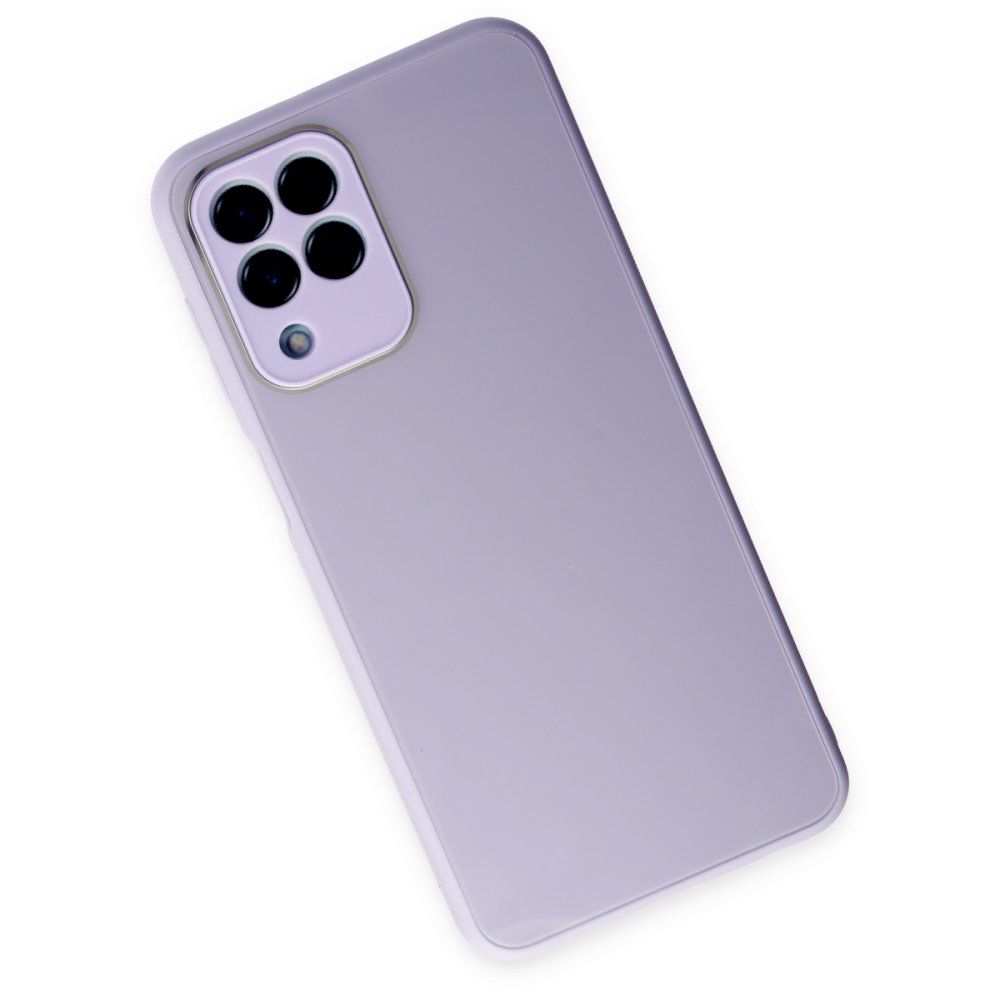  Samsung Galaxy M33 Kılıf Glass Kapak - Lila