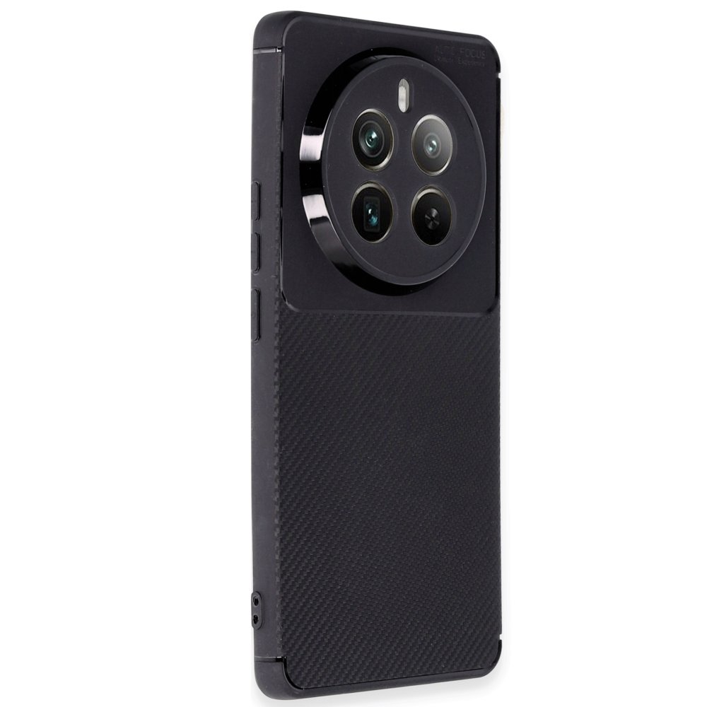 Realme 12 Pro Kılıf Auto Focus Karbon Kapak - Siyah Realme 12 Pro Kılıf Auto Focus Karbon Kapak - Siyah