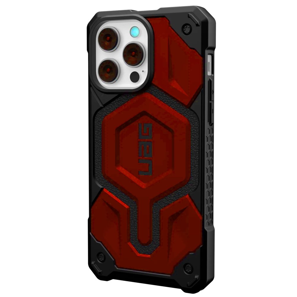  iPhone 14 Pro Max Kılıf Uag Fiber Magneticsafe Silikon - Kırmızı