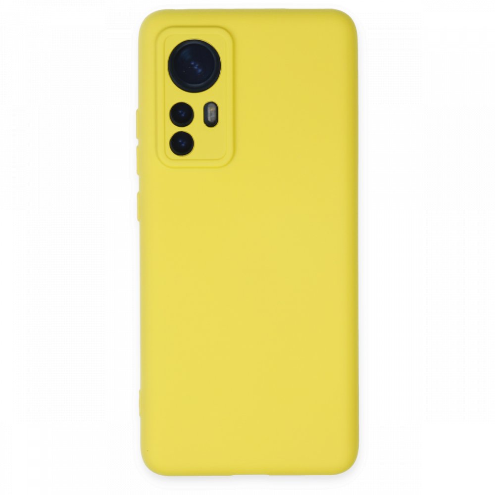  Xiaomi Mi 12 Kılıf Nano içi Kadife Silikon - Sarı