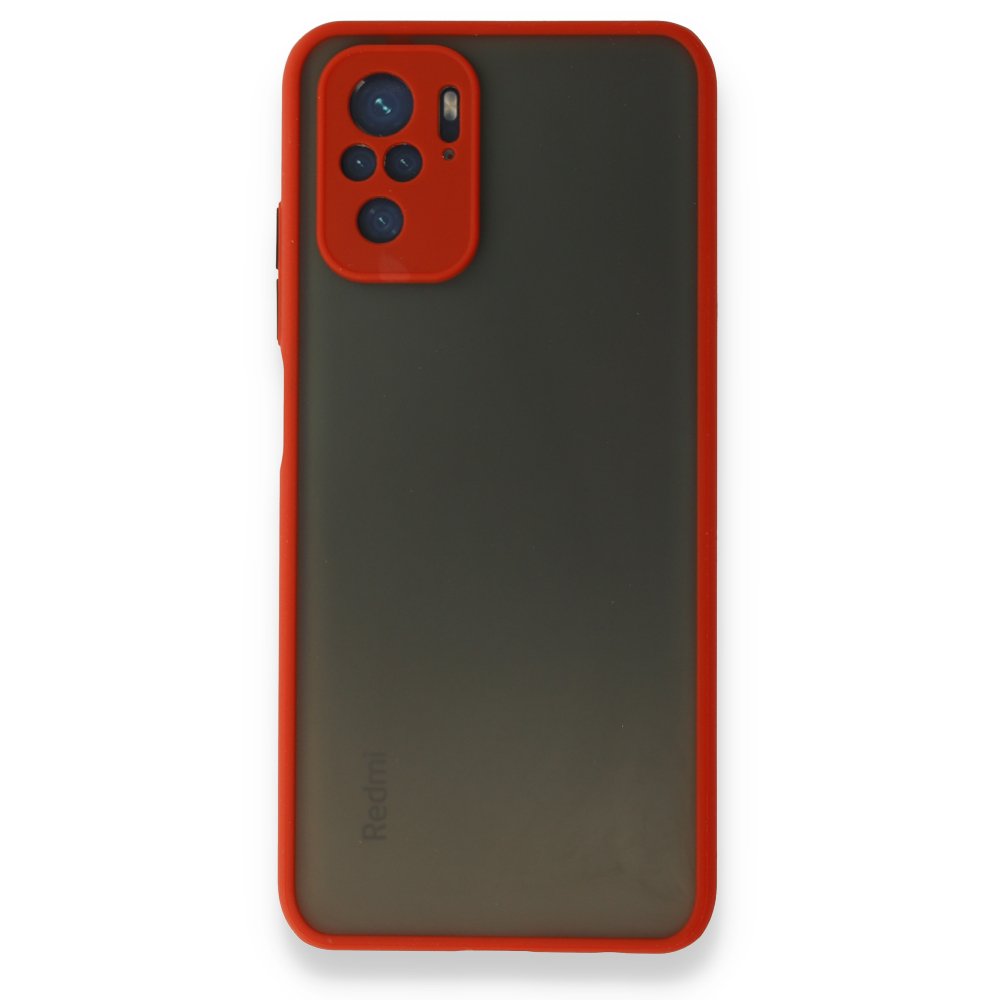 Redmi Note 10S Kılıf Montreal Silikon Kapak - Kırmızı