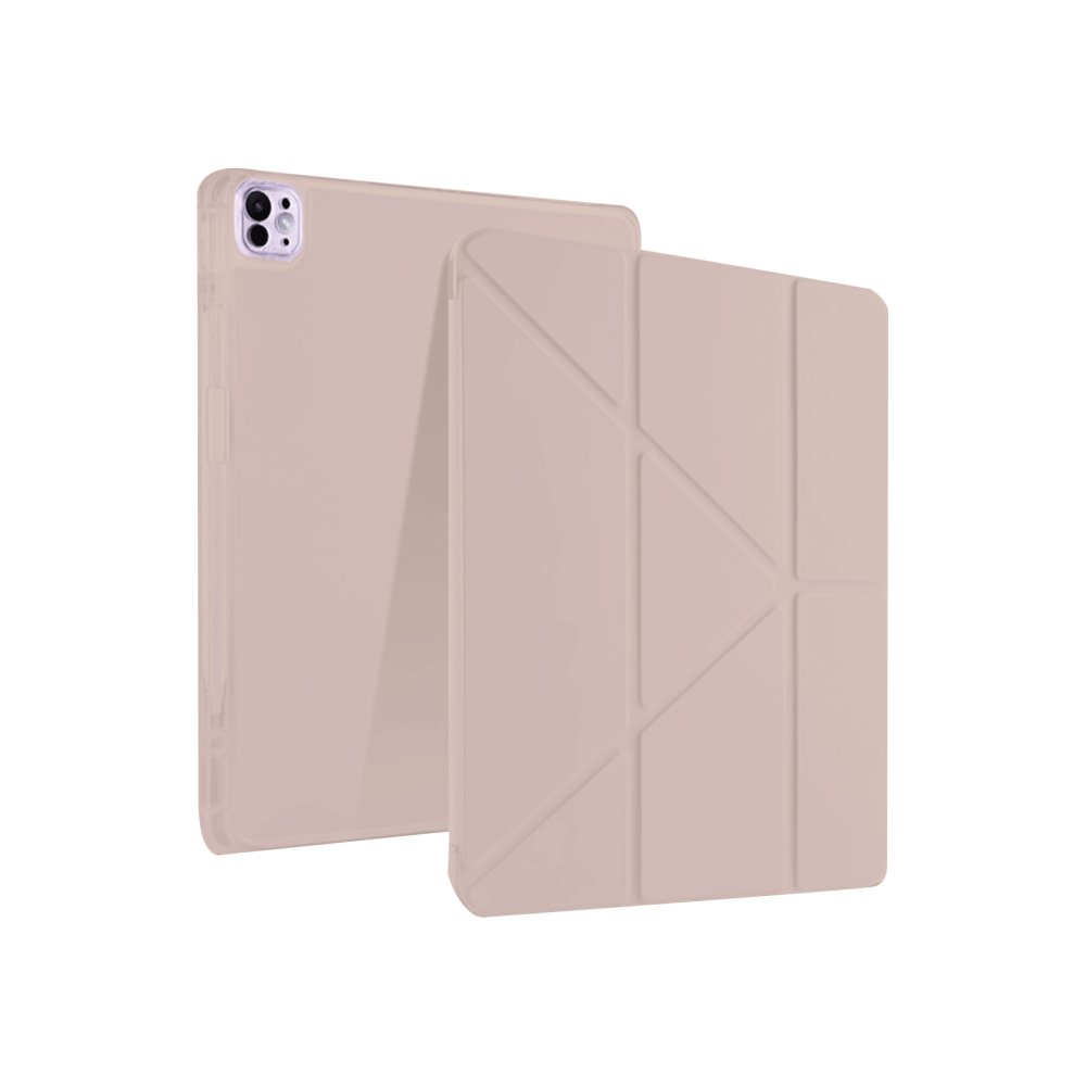 iPad Pro 13 (2024) Kılıf Kalemlikli Mars Tablet Kılıfı - Rose Gold iPad Pro 13 (2024) Kılıf Kalemlikli Mars Tablet Kılıfı - Rose Gold