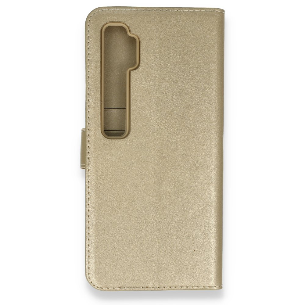  Xiaomi Mi Note 10 Pro Kılıf Trend S Plus Kapaklı Kılıf - Gold