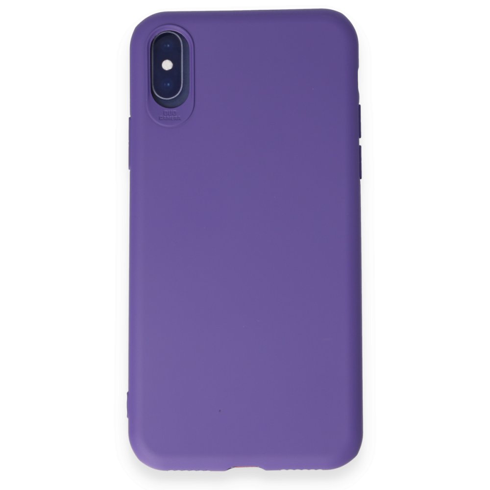  iPhone XS Kılıf First Silikon - Mor