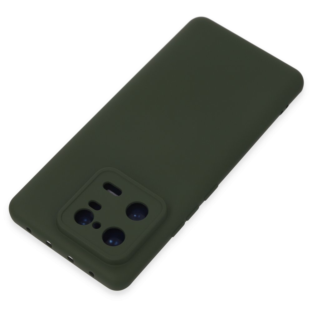 Xiaomi Mi 13 Pro Kılıf Nano içi Kadife Silikon - Koyu Yeşil  Xiaomi Mi 13 Pro Kılıf Nano içi Kadife Silikon - Koyu Yeşil