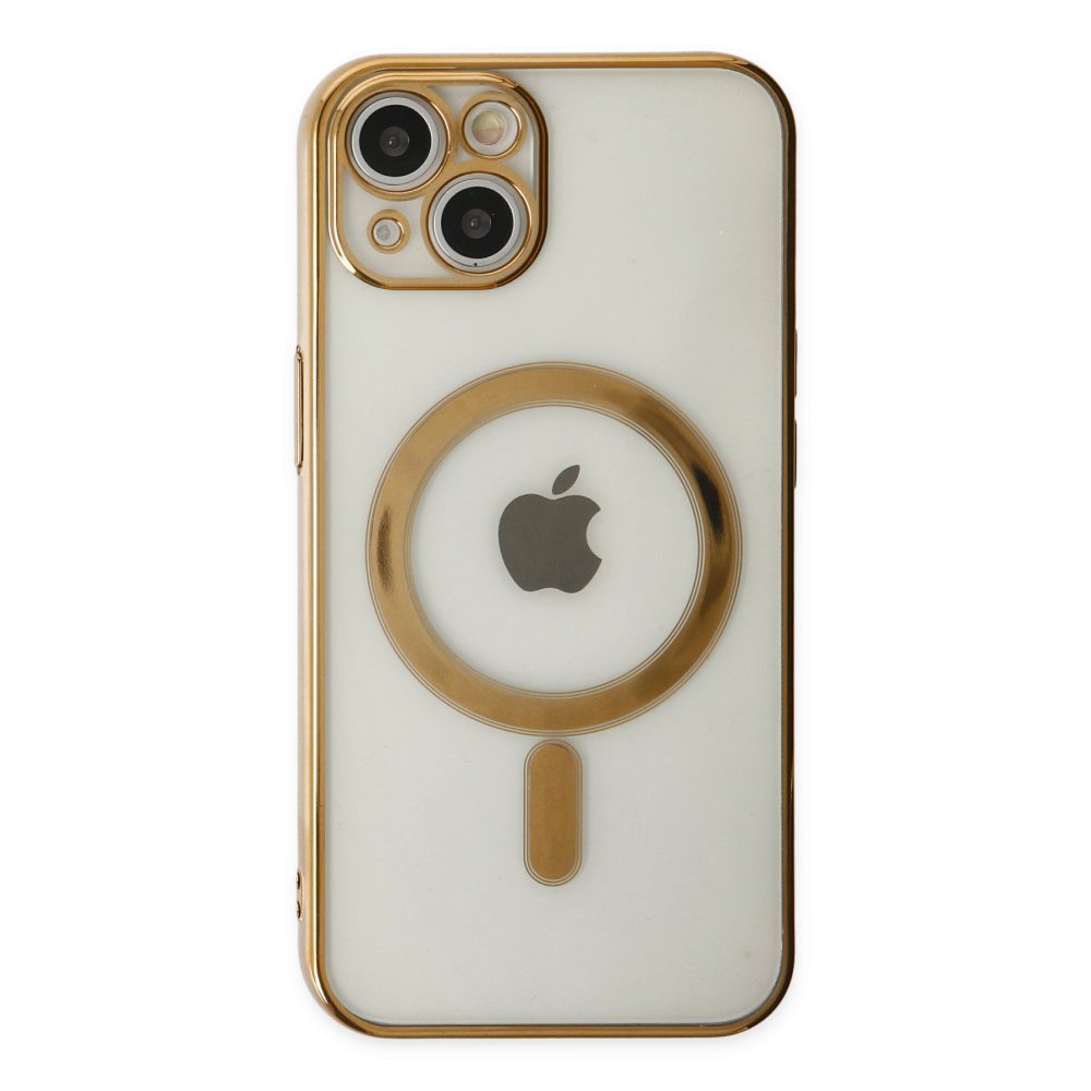 iPhone 14 Plus Kılıf Magneticsafe Lazer Silikon - Gold  iPhone 14 Plus Kılıf Magneticsafe Lazer Silikon - Gold