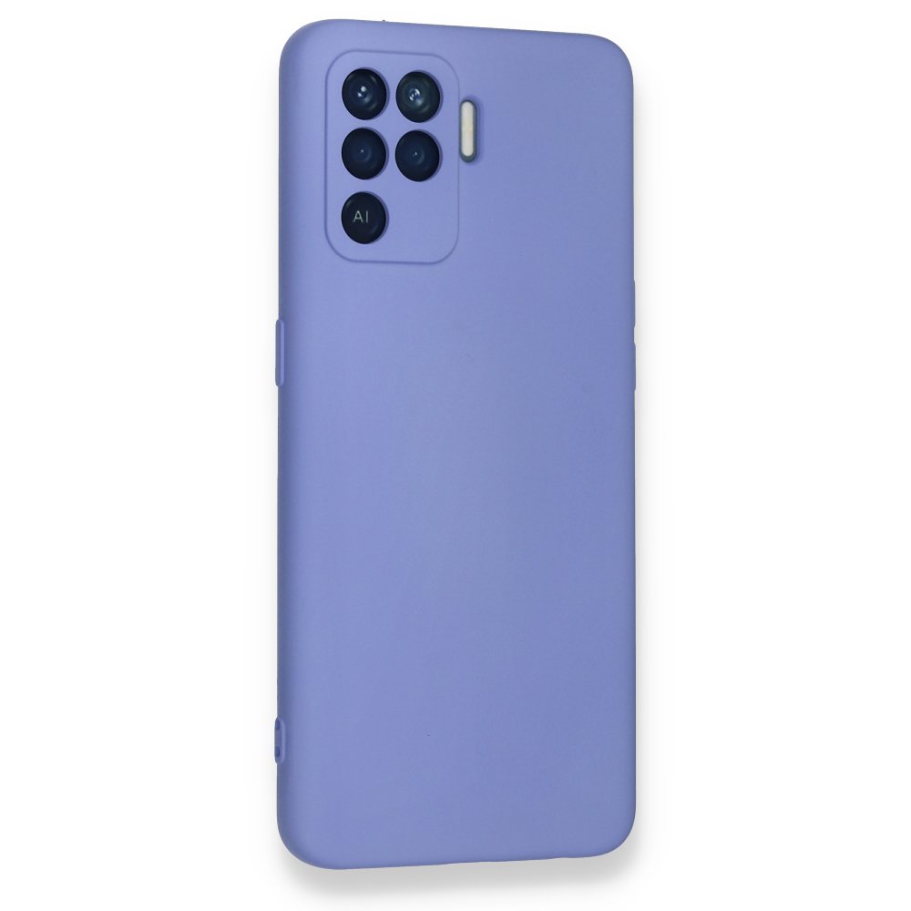  Oppo Reno 5 Lite Kılıf Nano içi Kadife Silikon - Lila