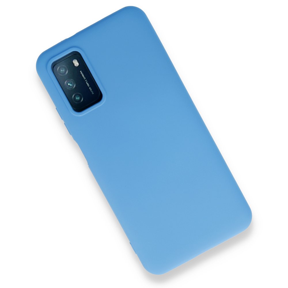  Xiaomi Pocophone M3 Kılıf Nano içi Kadife Silikon - Mavi