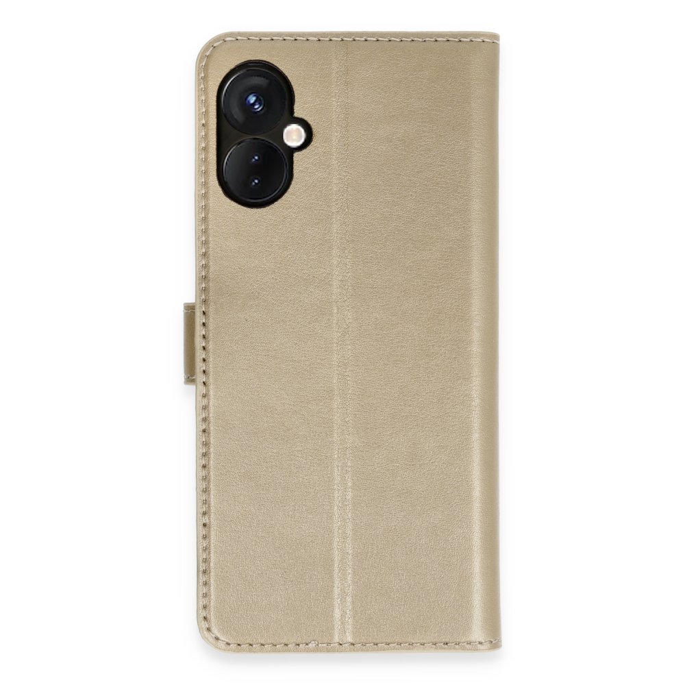  Tecno Spark 9 Pro Kılıf Trend S Plus Kapaklı Kılıf - Gold