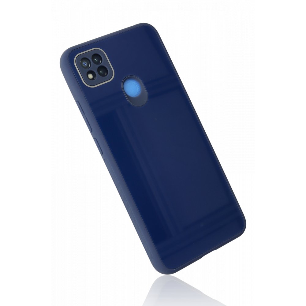 Redmi 9C Kılıf Glass Kapak - Lacivert Redmi 9C Kılıf Glass Kapak - Lacivert
