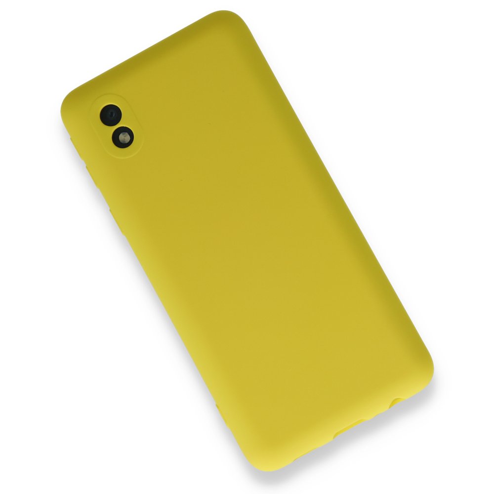 Samsung Galaxy A01 Core Kılıf Nano içi Kadife Silikon - Sarı Samsung Galaxy A01 Core Kılıf Nano içi Kadife Silikon - Sarı