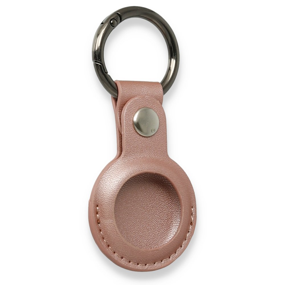  Airtag Anahtarlık Deri Kılıf - Rose Gold