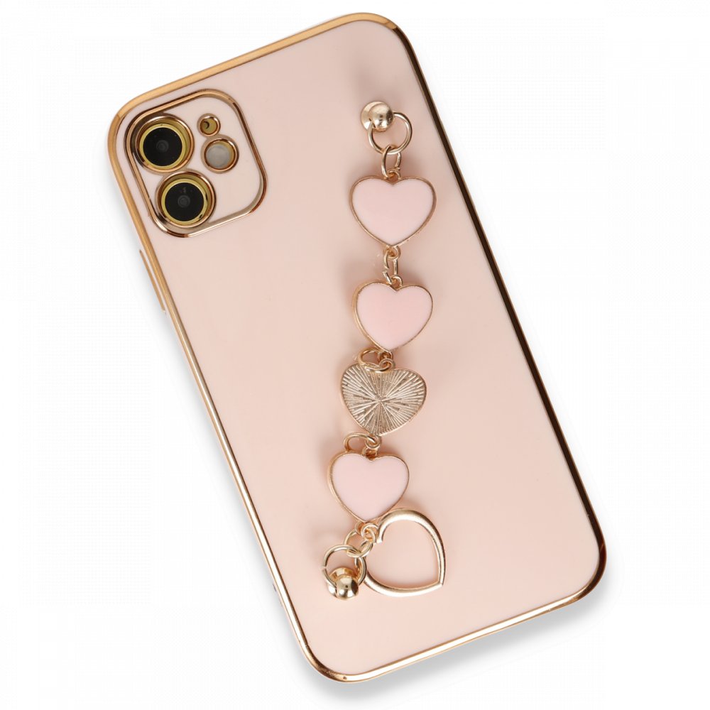 iPhone 12 Kılıf Esila Silikon - Pudra iPhone 12 Kılıf Esila Silikon - Pudra